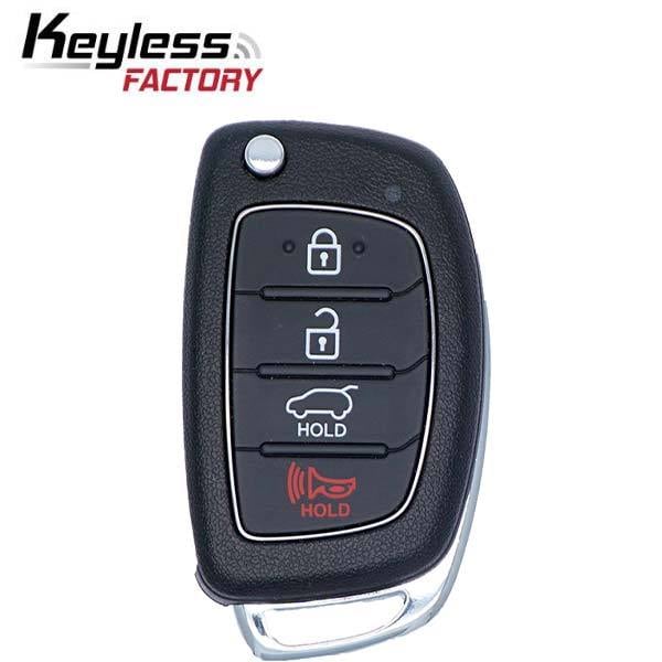 Keyless Factory: 2015-2019 Hyundai Santa Fe / 4-Button Flip Key / PN: 95430-2W110 / TQ8-RKE-4F31